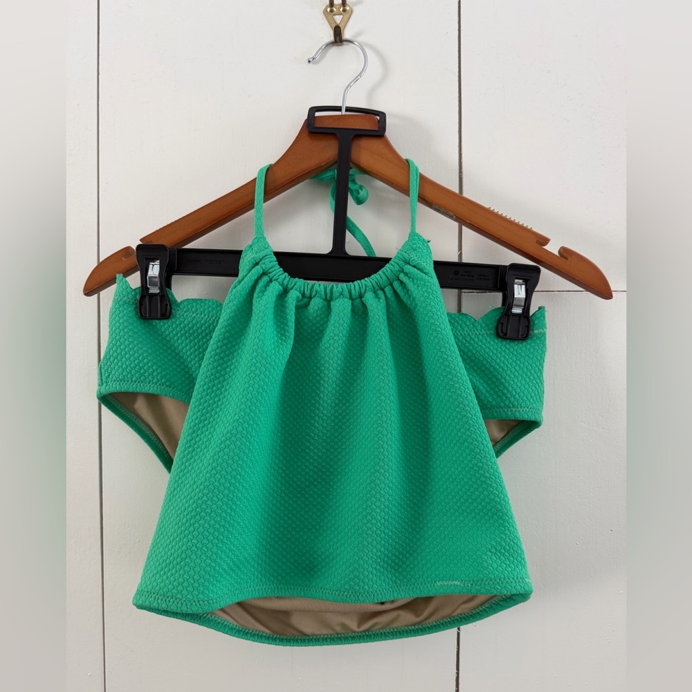 Old Navy Green Textured Swimwear - Girls (XL 14)